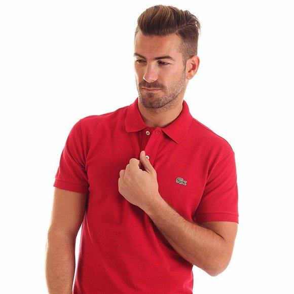 🐊LACOSTE SLIM FIT POLO, Tokyo Red_NWT - Picture 1 of 3